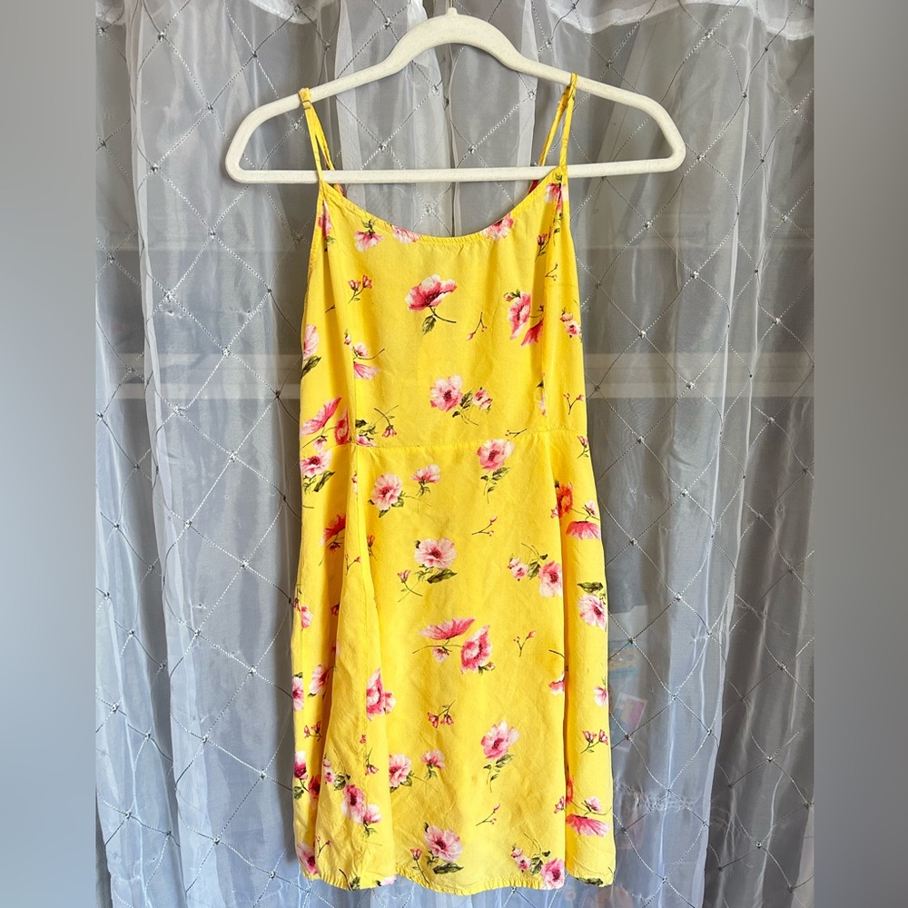 Yellow floral dress